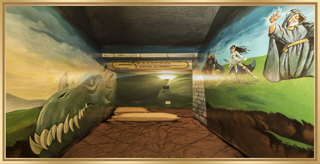 Dungeons & Dragons Themed Bedroom at A Florida Vacation Rental Named The Great Escape Lakeside