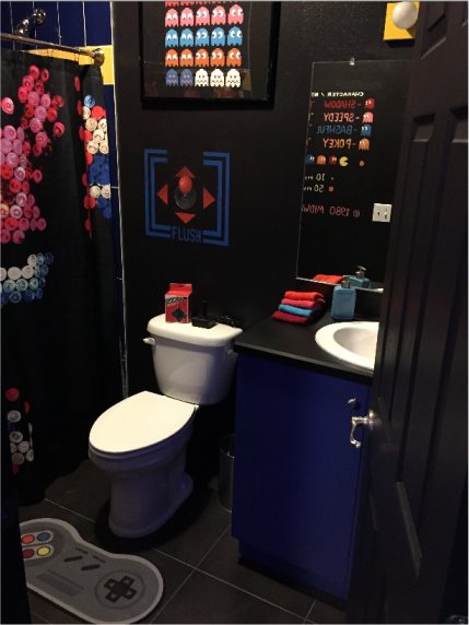 1980s Video Game Bathroom