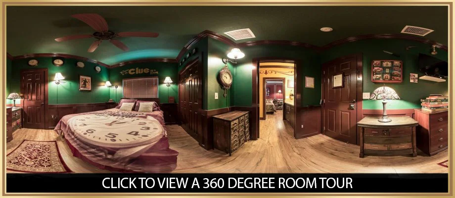 An escape room in the Orlando, FL-Disney Area -- based on the game CLUE  -inside of a vacation rental home