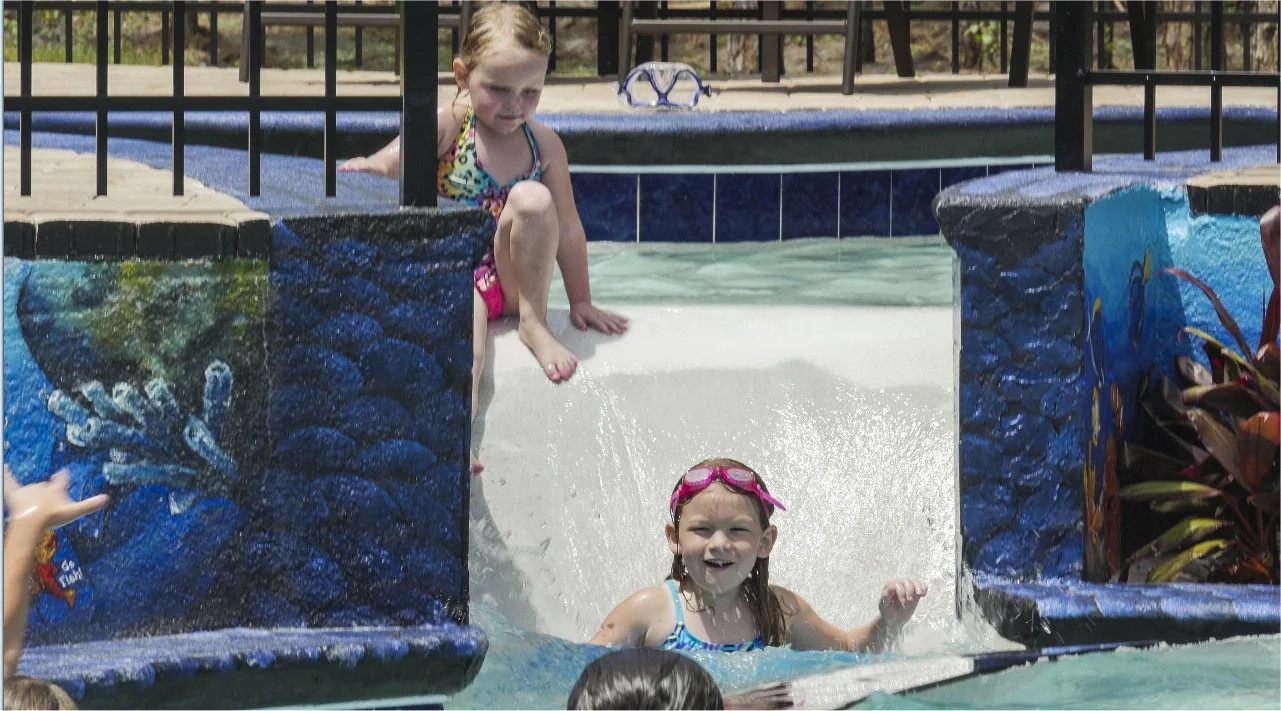Kiddy slide at Great Escape Lakeside near Orlando, Florida